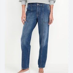 Old Navy Women's Straight Leg Jeans - Dark Blue